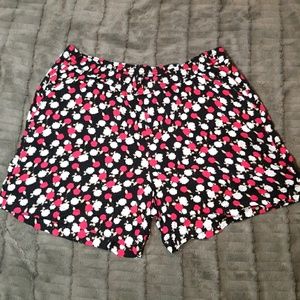 Lane Bryant 22 24 Black Floral Spring Pocket Short